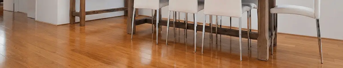 Professionally installed and refinished bamboo flooring in a residential home, showcasing smooth finish and natural wood tones in Hollywood, FL